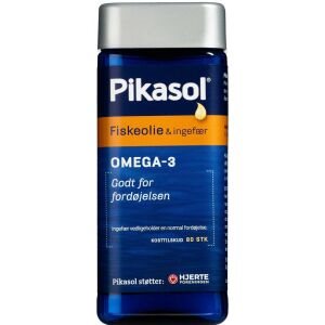 Pikasol Fiskeolie-Ingefær Kapsler, 80 stk (Udløb: 07/2024)
